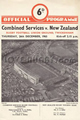 Combined Services v New Zealand 1963 rugby  Programme